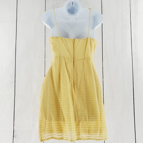 Tilly's Cotton Candy LA Yellow Textured Faux Wrap Ruffled Mini Dress - Picture 4 of 9